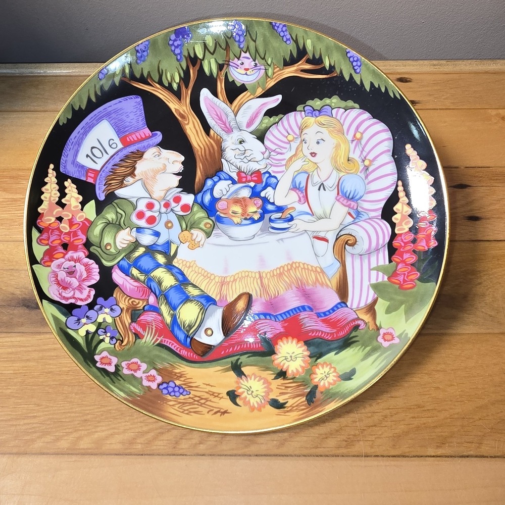 Fitz and Floyd Alice In Wonderland "A Mad Tea Party" Limited Edition Plate #1106